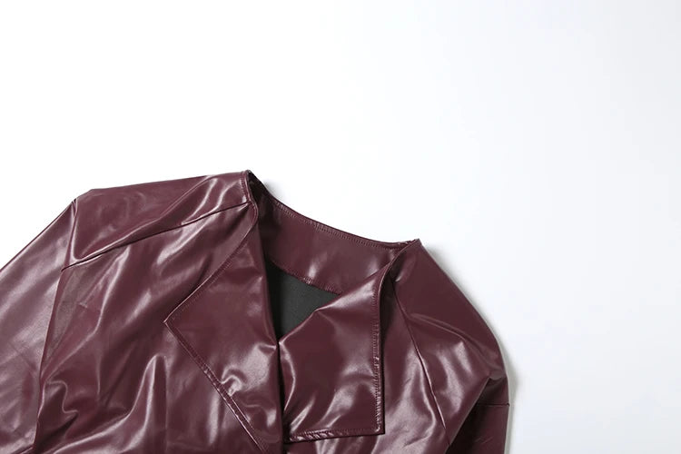 Anya Faux Slim Fit Cropped Blazer