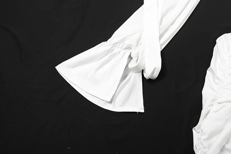 Lena Backless Tassel Bodycon Mini Dress - White
