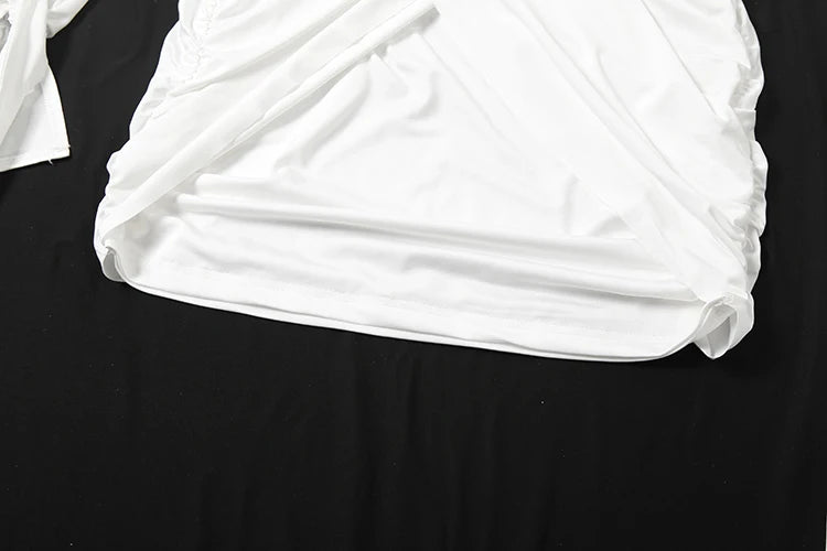 Lena Backless Tassel Bodycon Mini Dress - White
