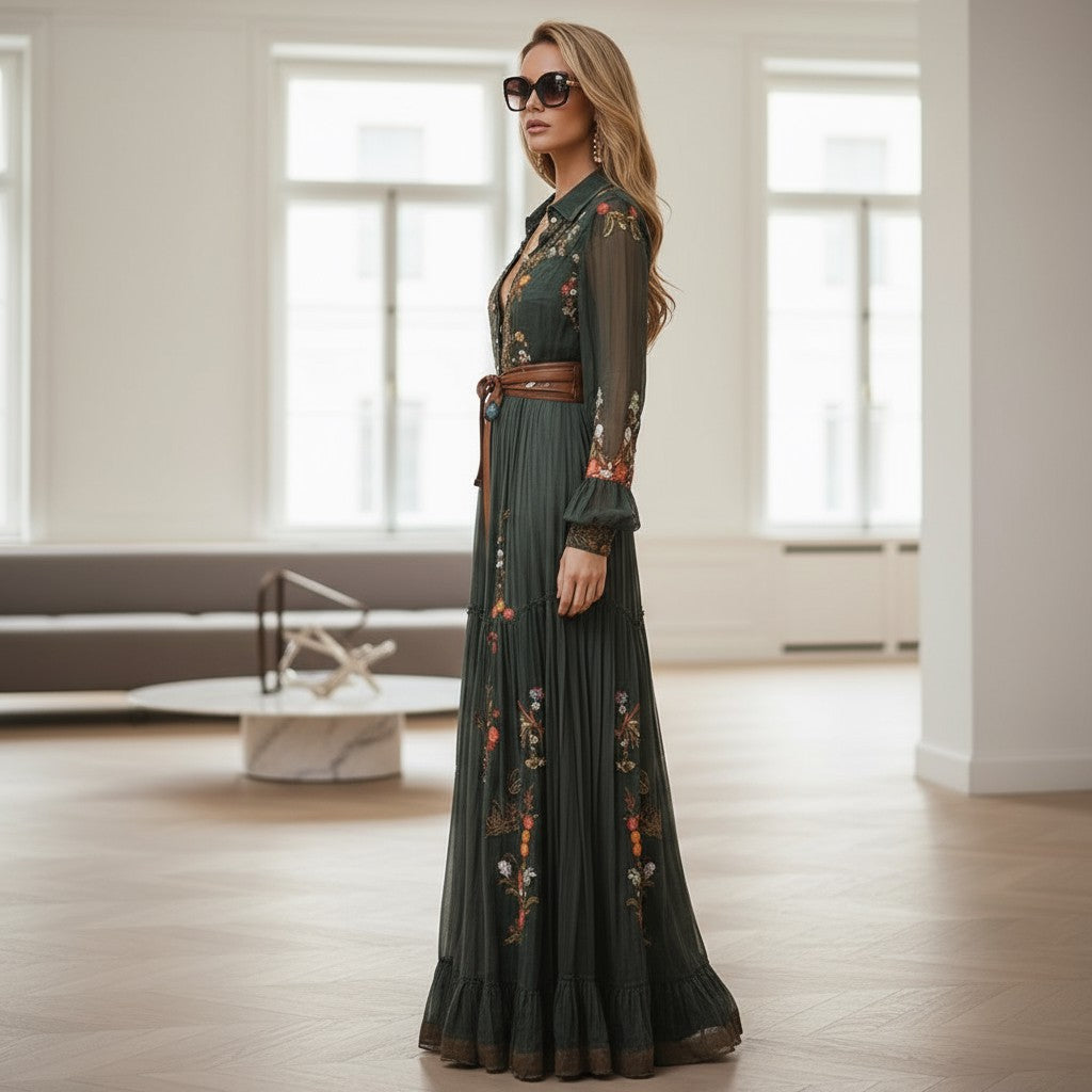 Keira Maxi Dress - Sage Floral