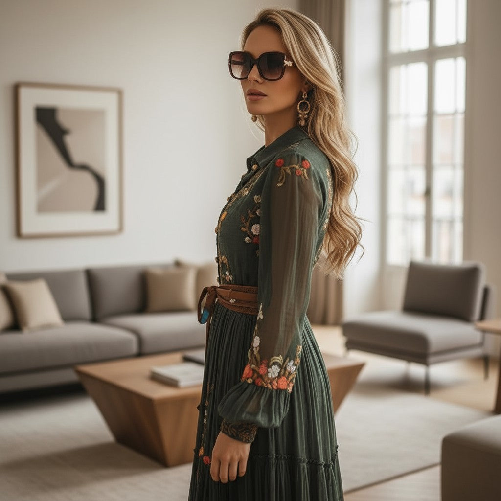 Keira Maxi Dress - Sage Floral