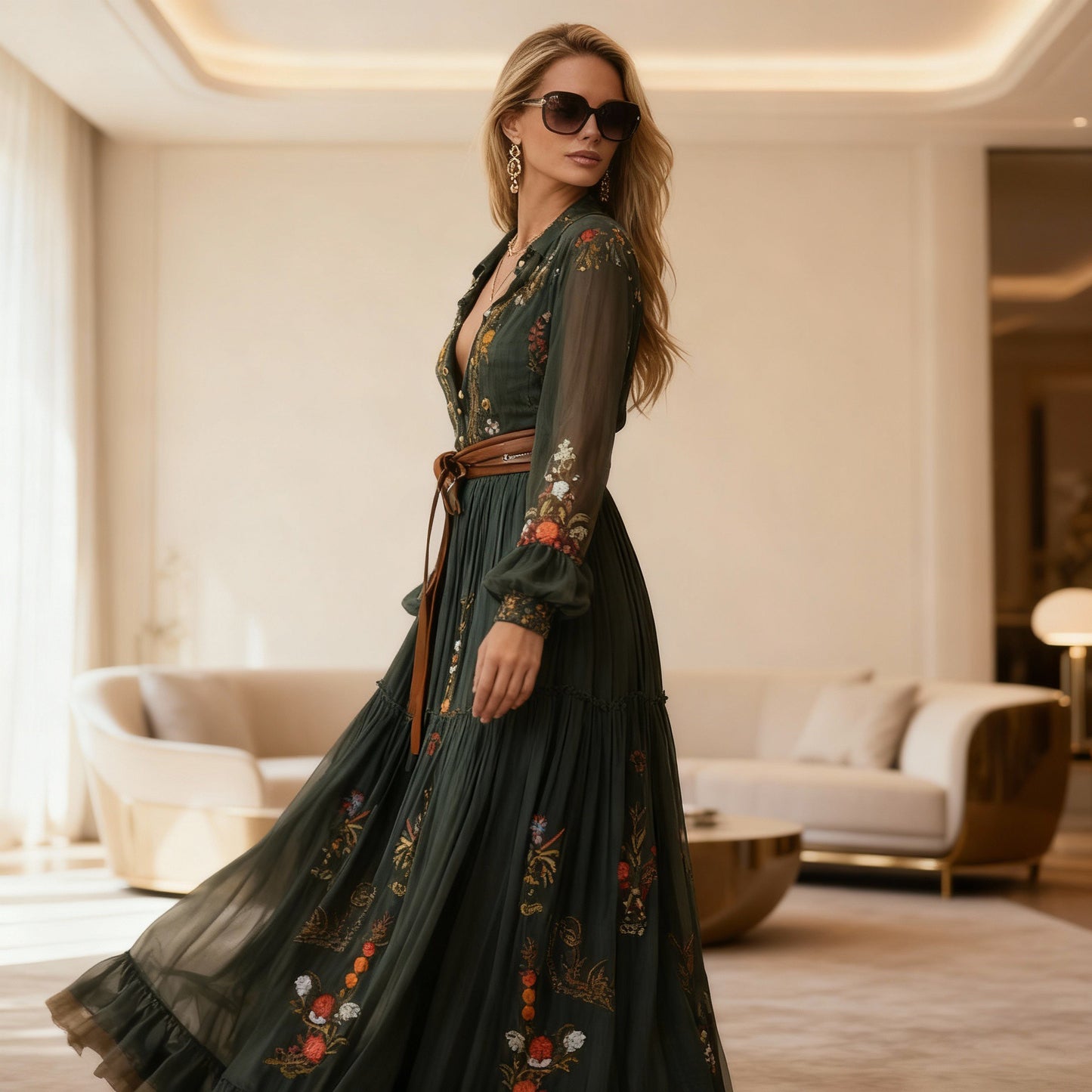 Keira Maxi Dress - Sage Floral