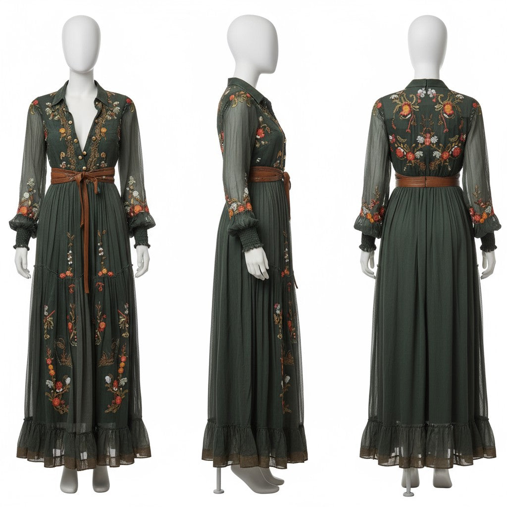Keira Maxi Dress - Sage Floral