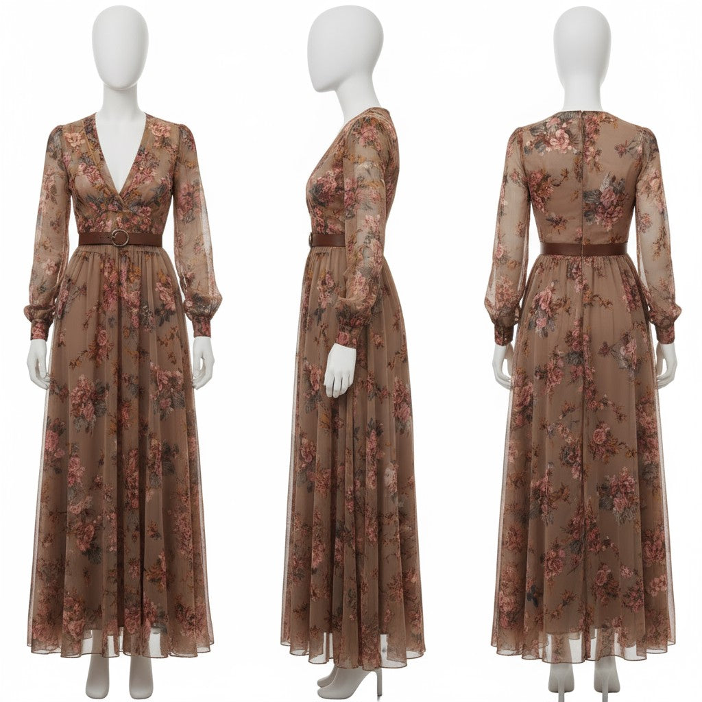 Keira Maxi Dress - Sage Floral