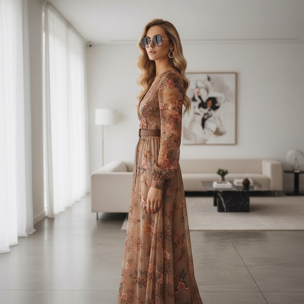 Keira Maxi Dress - Sage Floral