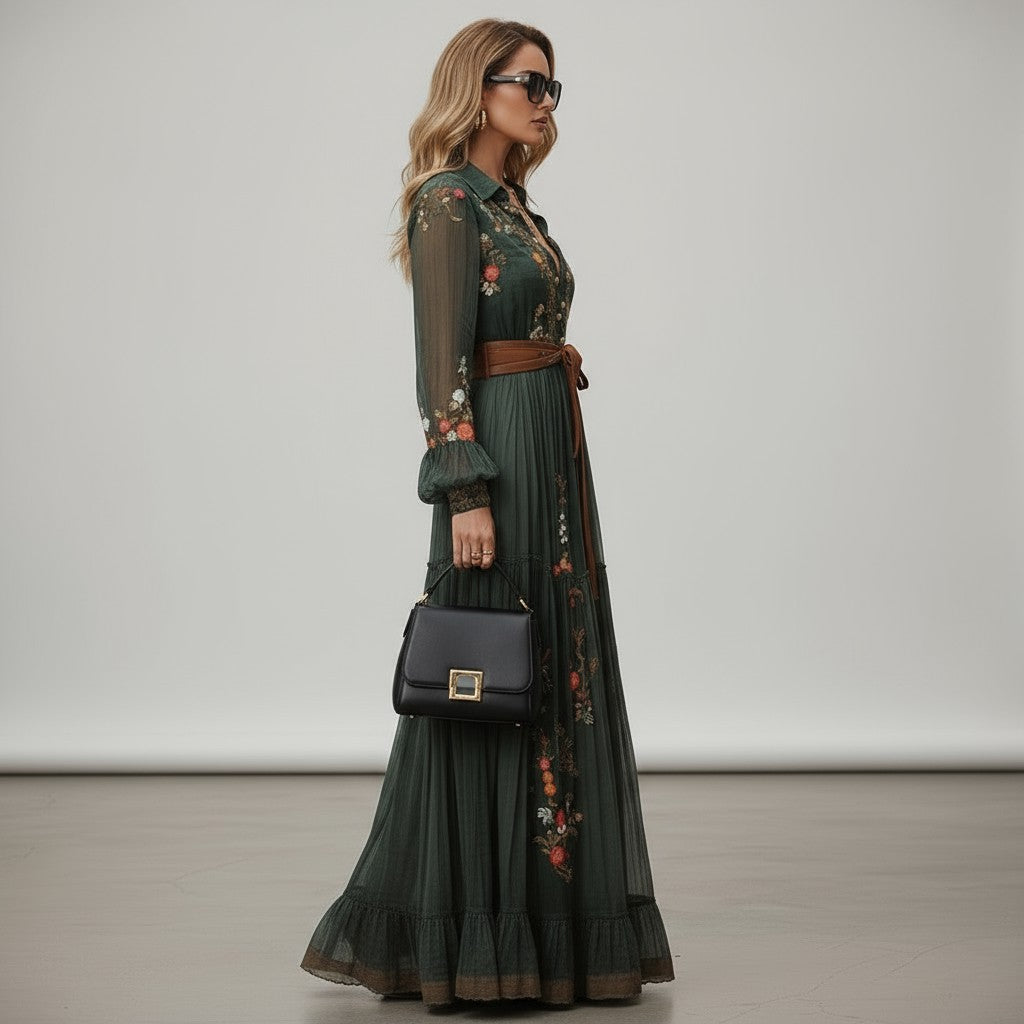 Keira Maxi Dress - Sage Floral