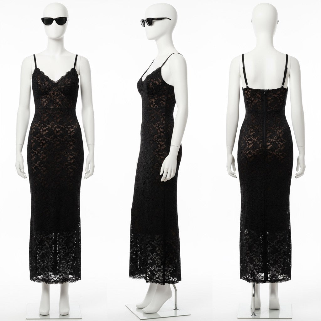 Lorena Maxi Dress - Black Sexy
