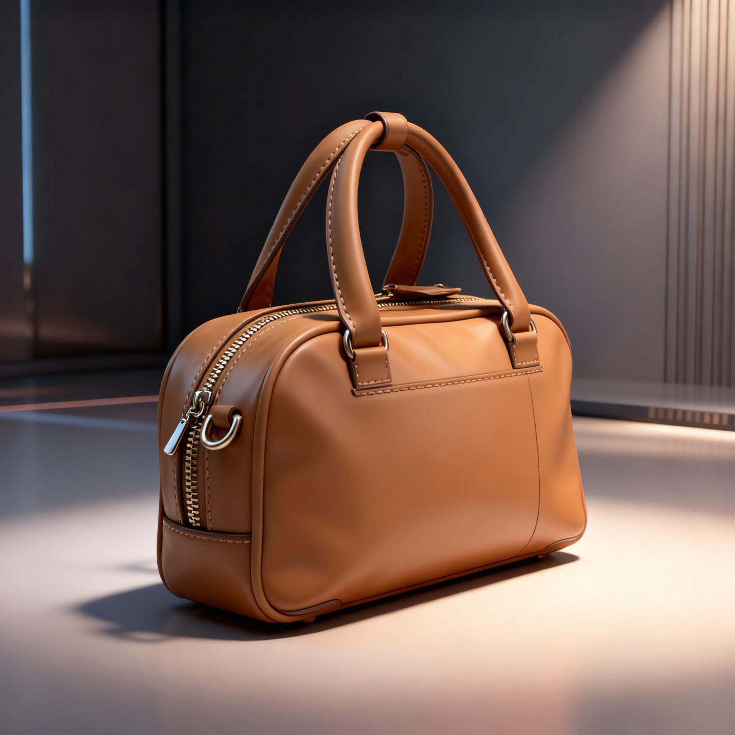 Luxury Suede Mini Baguette Bag - Black / Brown