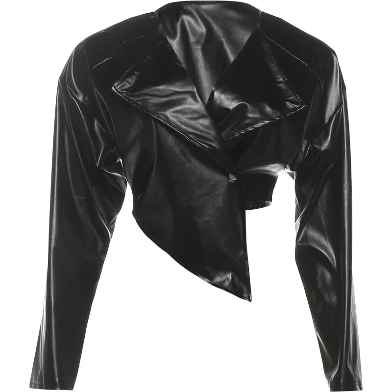 Anya Faux Slim Fit Cropped Blazer
