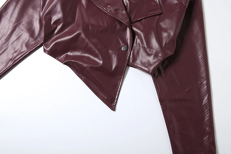 Anya Faux Slim Fit Cropped Blazer
