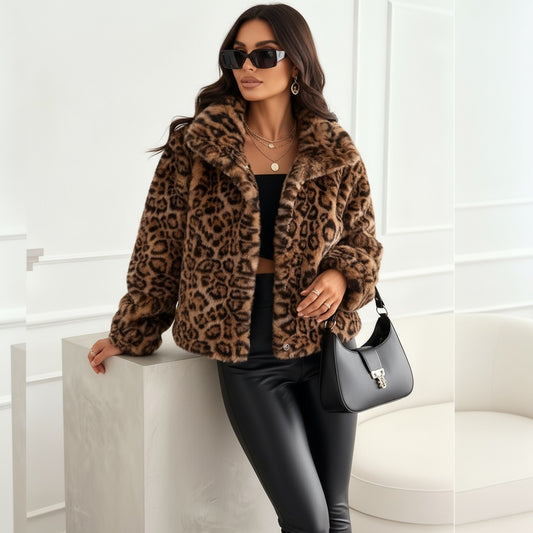 Zara Single Breasted Jacket - Leopard Brown
